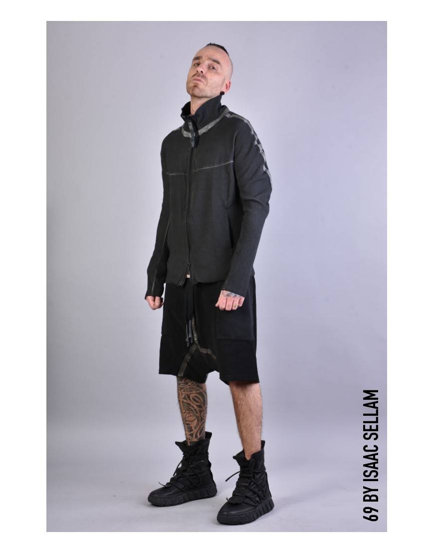 La haine inside us HUMANO ZIP RIBBED Piombo Saldi Di Fabbrica