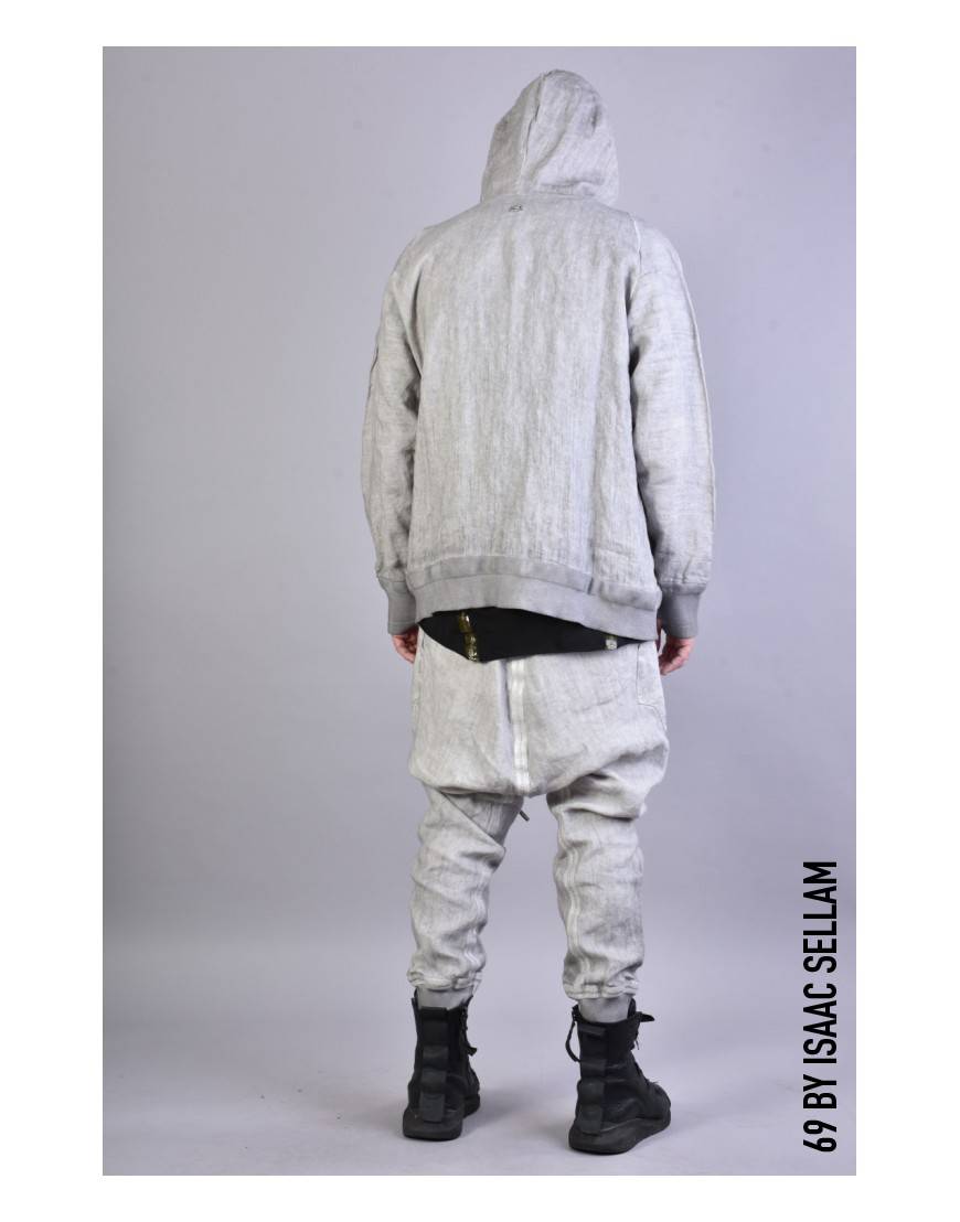 La haine inside us ZIPPY HOOD LINEN Grey Consegna Veloce