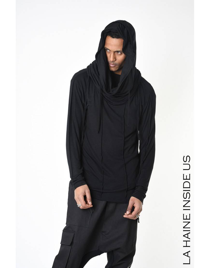 La haine inside us 4M LW565 MAGLIA UNISEX U Nero Saldi Di Fabbrica