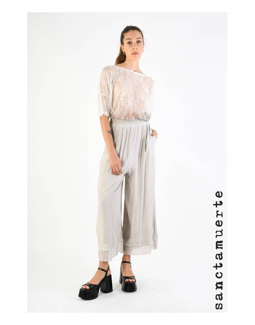 La haine inside us 9B SM339 PANTALONE Ivory Spedizione Gratuita