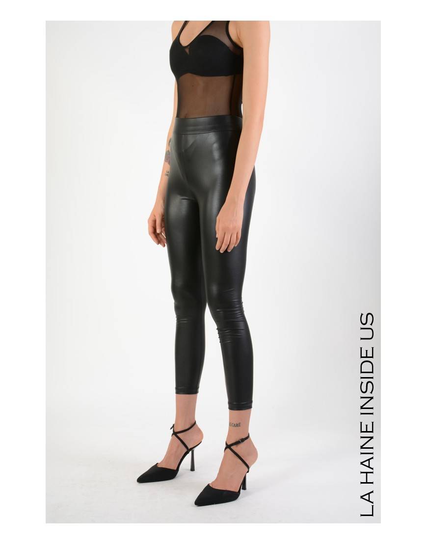 La haine inside us 4B LW692 LEGGINGS Nero Affare Del Giorno
