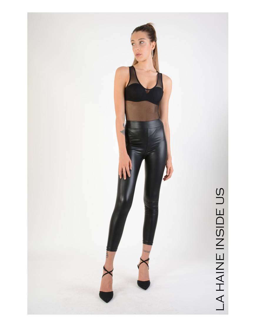 La haine inside us 4B LW692 LEGGINGS Nero Affare Del Giorno