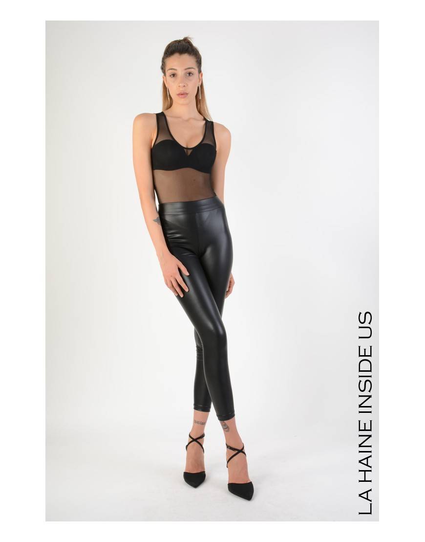 La haine inside us 4B LW692 LEGGINGS Nero Affare Del Giorno