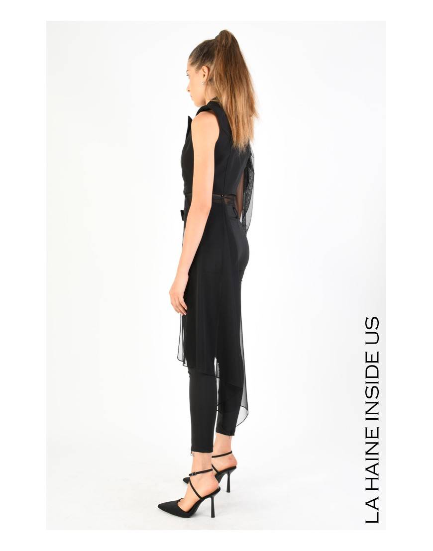 La haine inside us 4B LW772 GILET Nero Novità