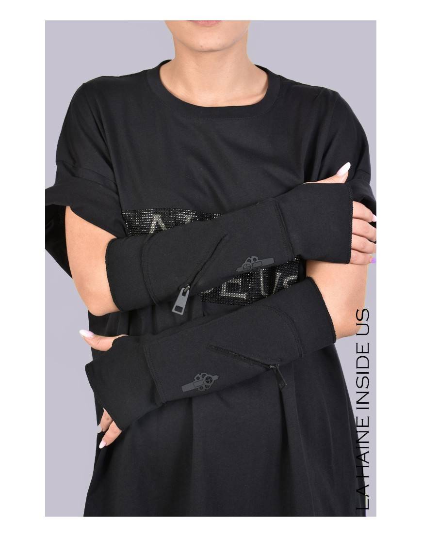 La haine inside us 3M MANDUE MANICOTTO UNISEX Nero Promozione