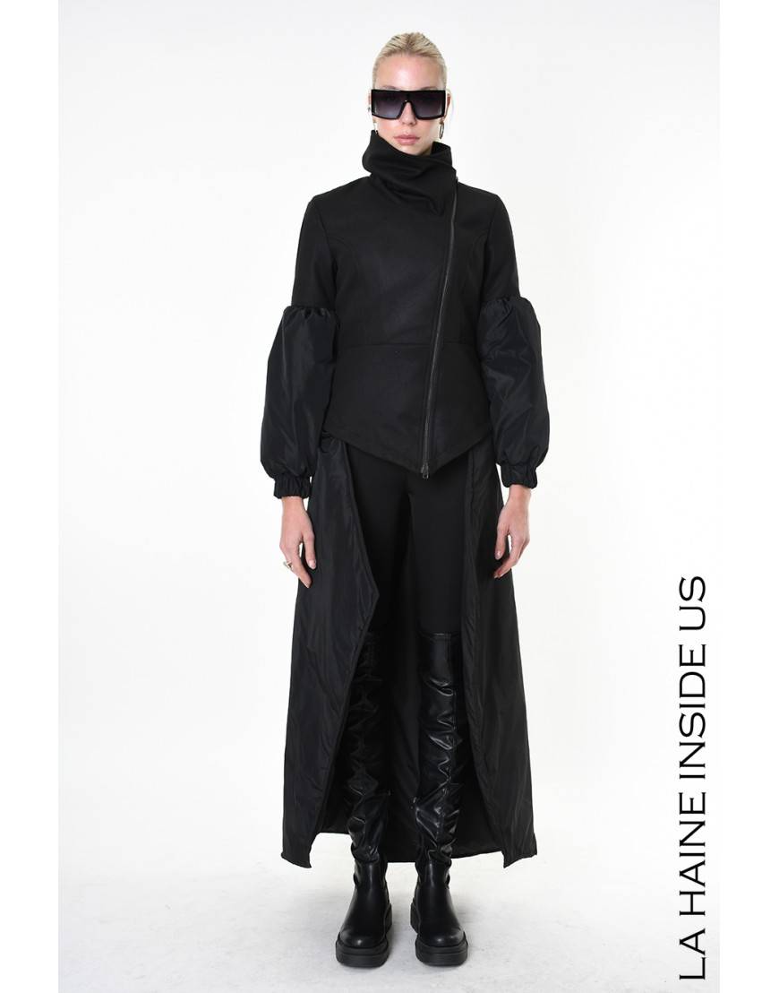La haine inside us 4B LW837 CAPPOTTO Nero Offerte