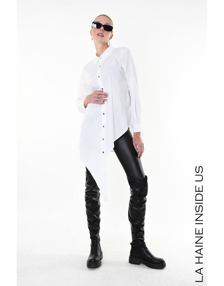 La haine inside us 4V LW913 CAMICIA Bianco 50% di sconto per tempo limitato
