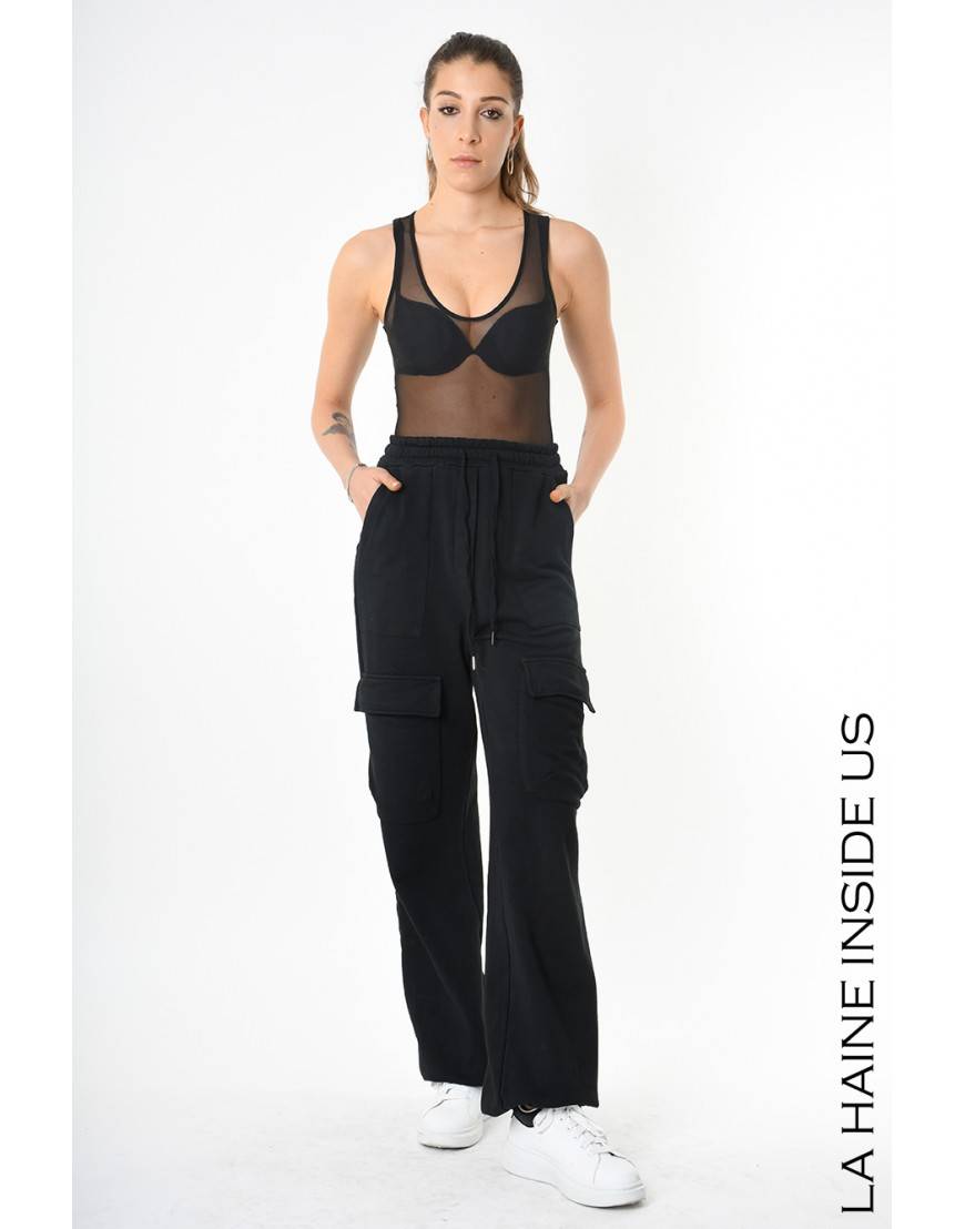 La haine inside us 4V LW914 PANTALONE Nero