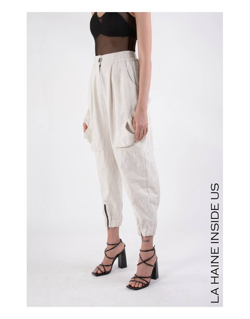 La haine inside us 4B LW646 PANTALONE Bianco Offerta
