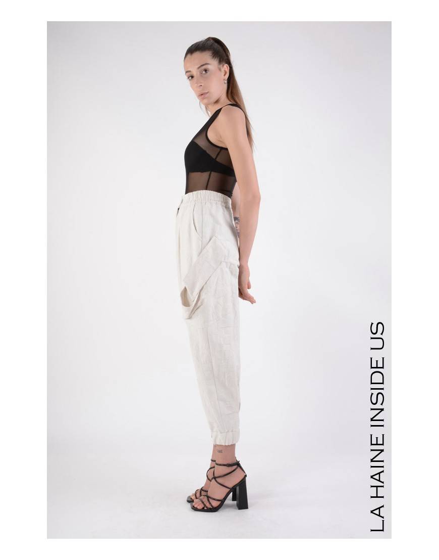 La haine inside us 4B LW646 PANTALONE Bianco Offerta