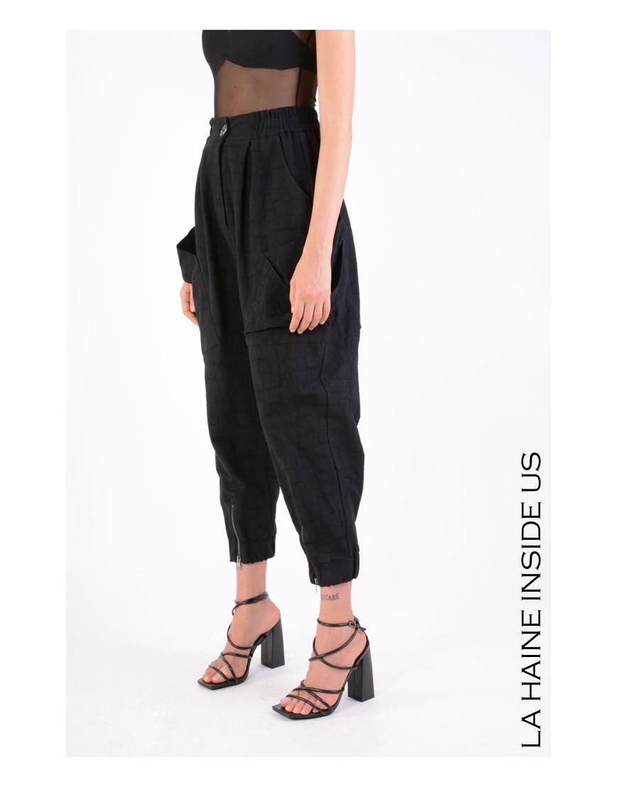 La haine inside us 4B LW646 PANTALONE Nero Economico