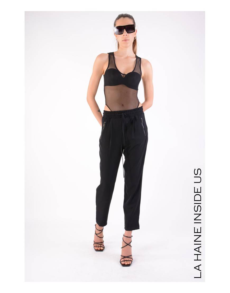 La haine inside us 4B LW667 PANTALONE Nero Outlet