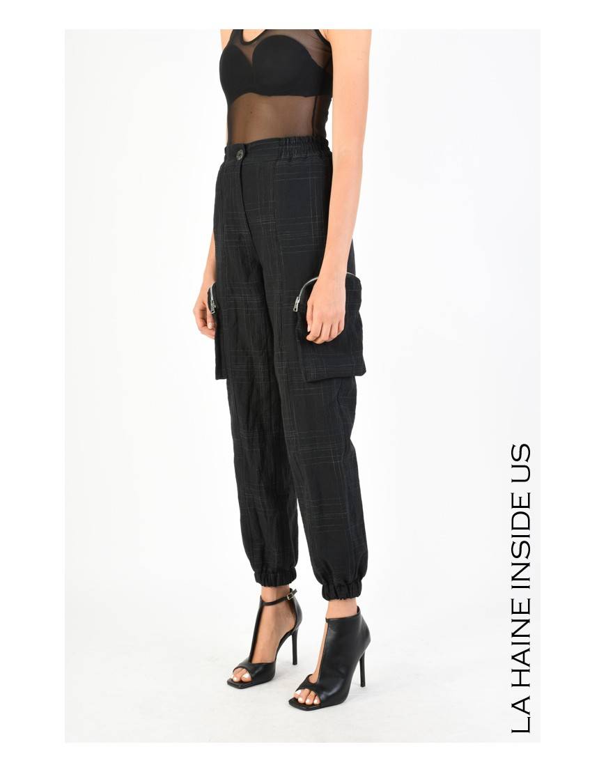 La haine inside us 4B LW685 PANTALONE Nero Vendite Flash