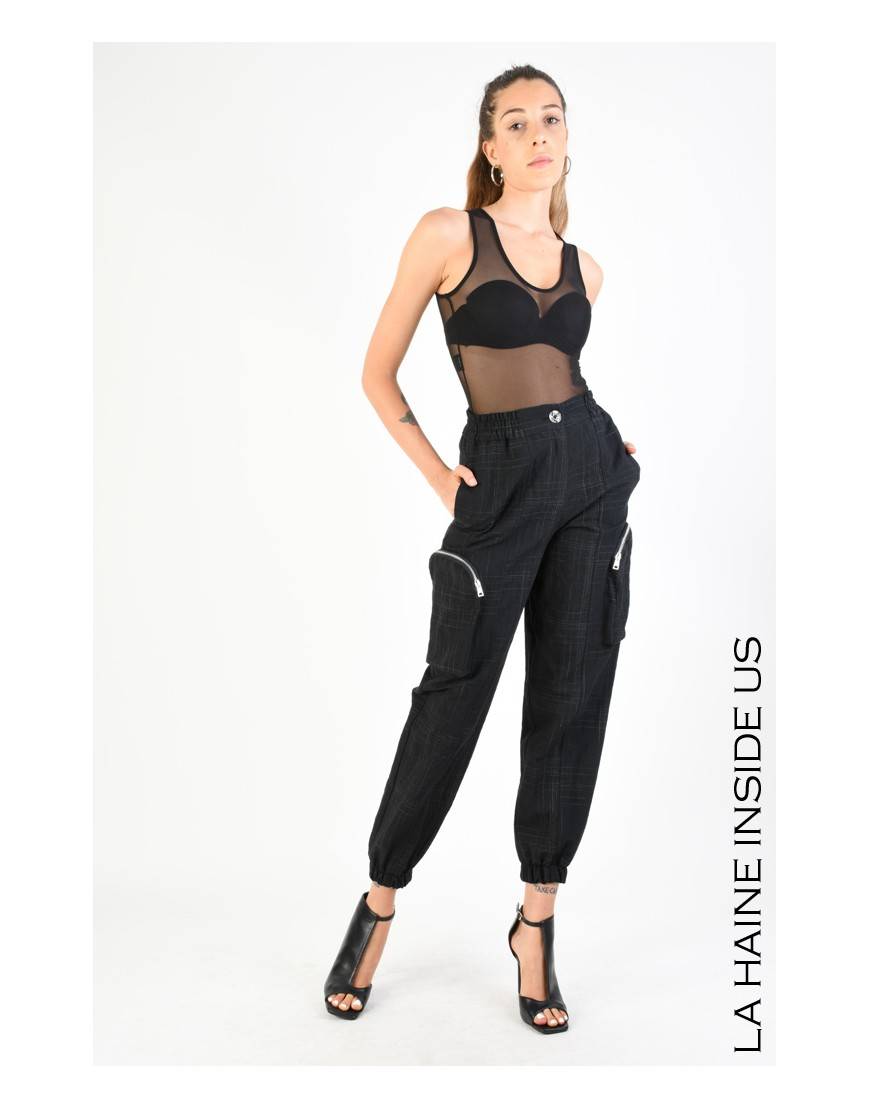 La haine inside us 4B LW685 PANTALONE Nero Vendite Flash