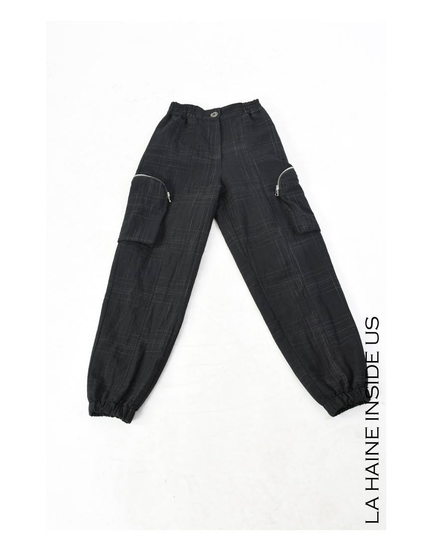La haine inside us 4B LW685 PANTALONE Nero Vendite Flash