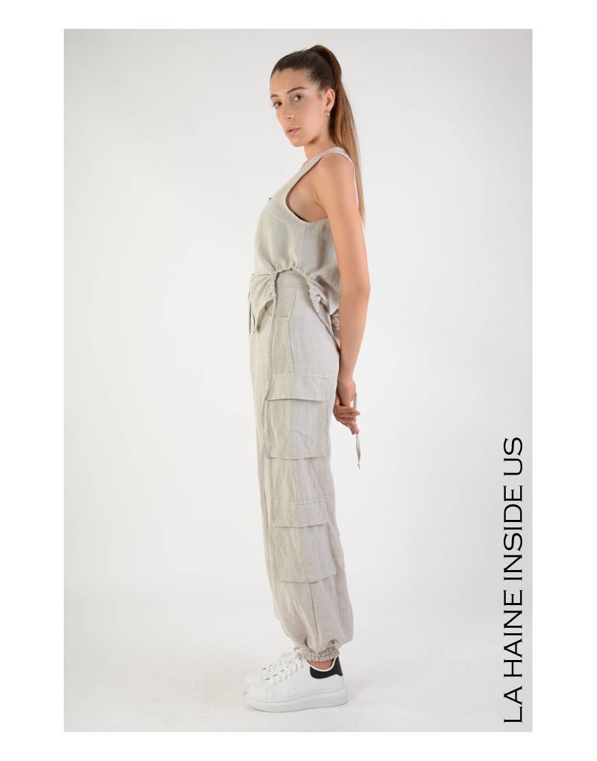 La haine inside us 4B LW696 CANOTTA Sabbia Moda