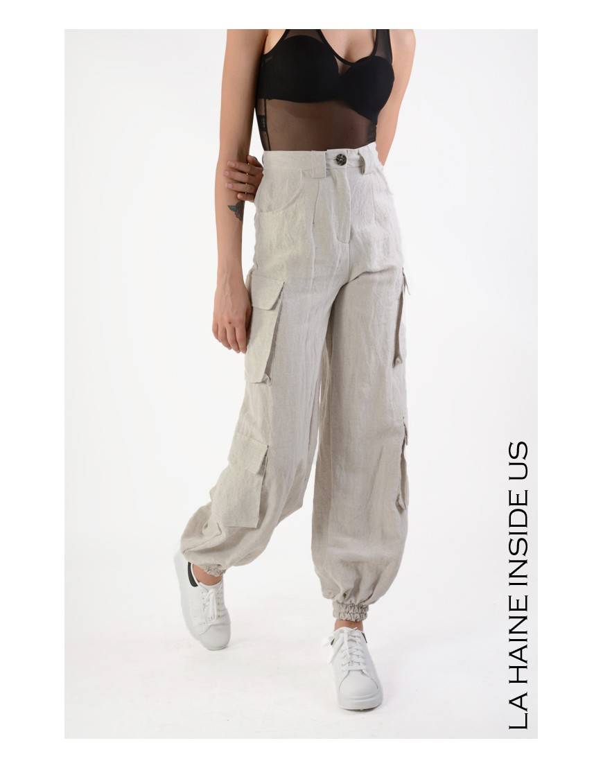 La haine inside us 4B LW702 PANTALONE Sabbia Negozio online di fabbrica
