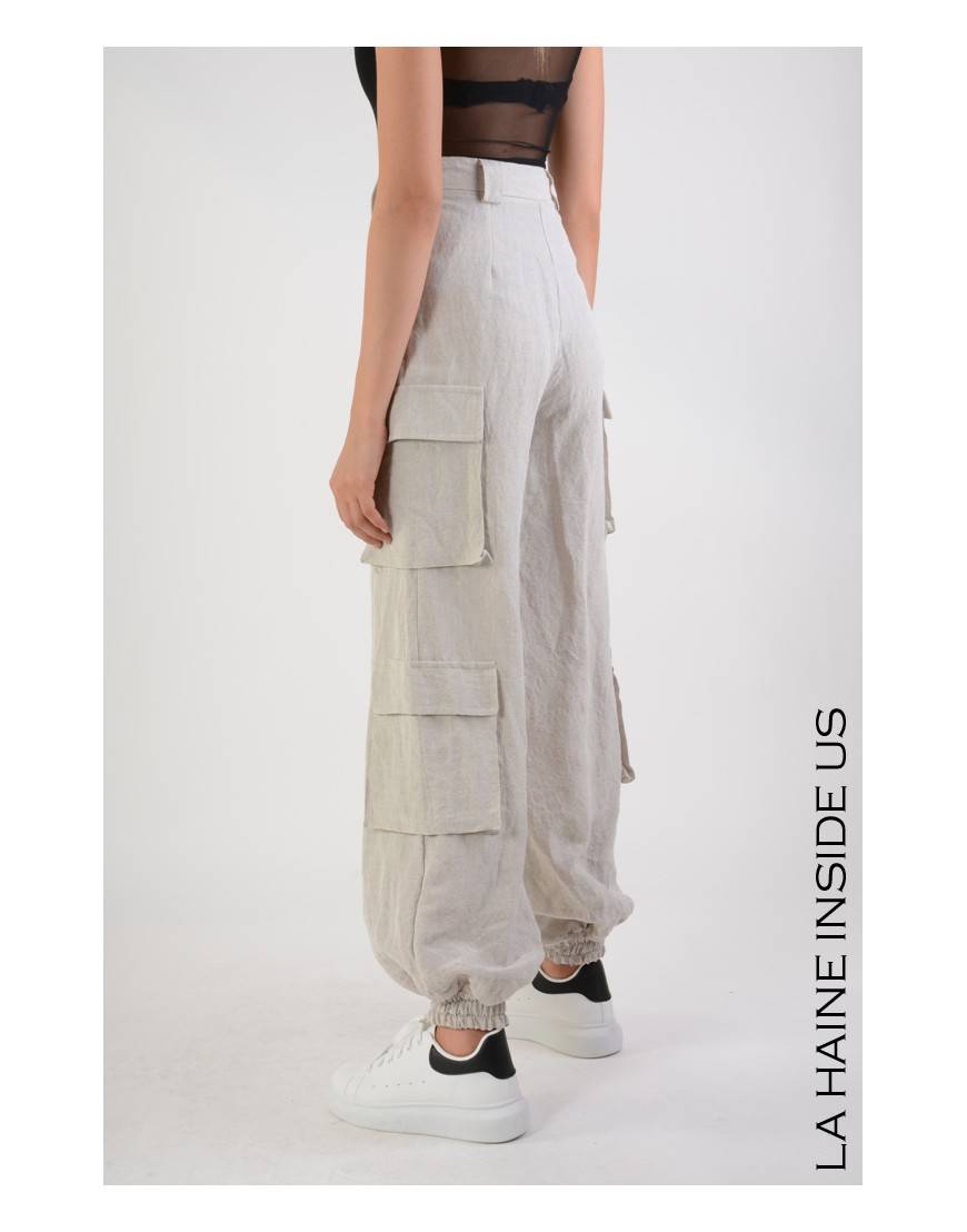 La haine inside us 4B LW702 PANTALONE Sabbia Negozio online di fabbrica