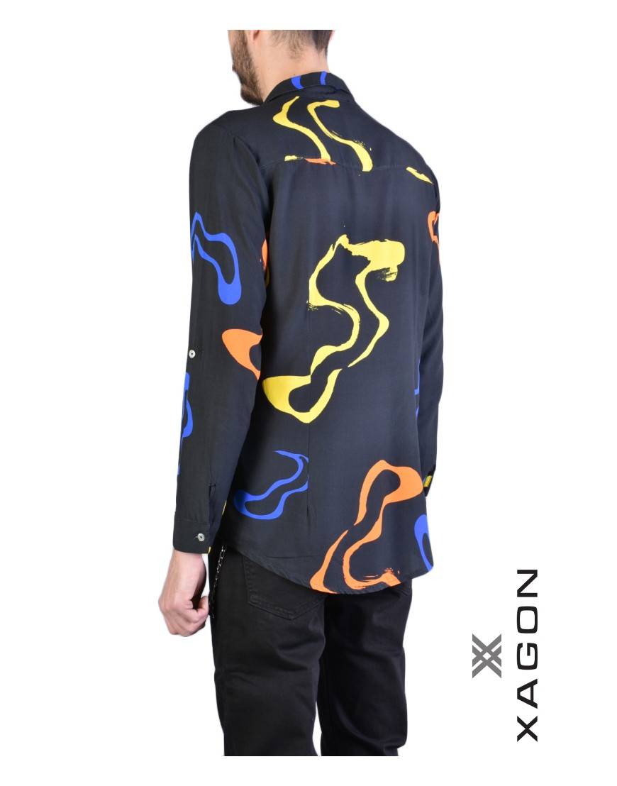 La haine inside us CAMICIA V881SD Nero Grandi sconti