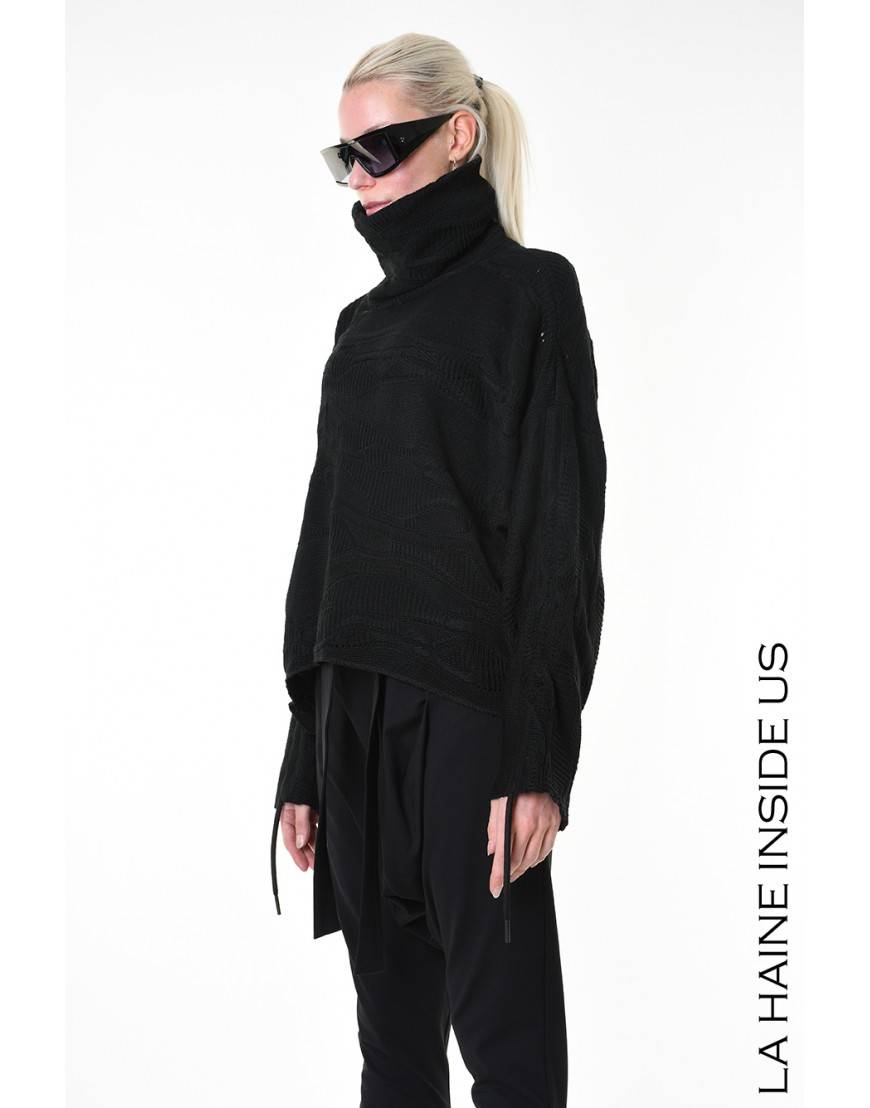 La haine inside us 4M LW891 MAGLIA Nero Offerta speciale della fabbrica