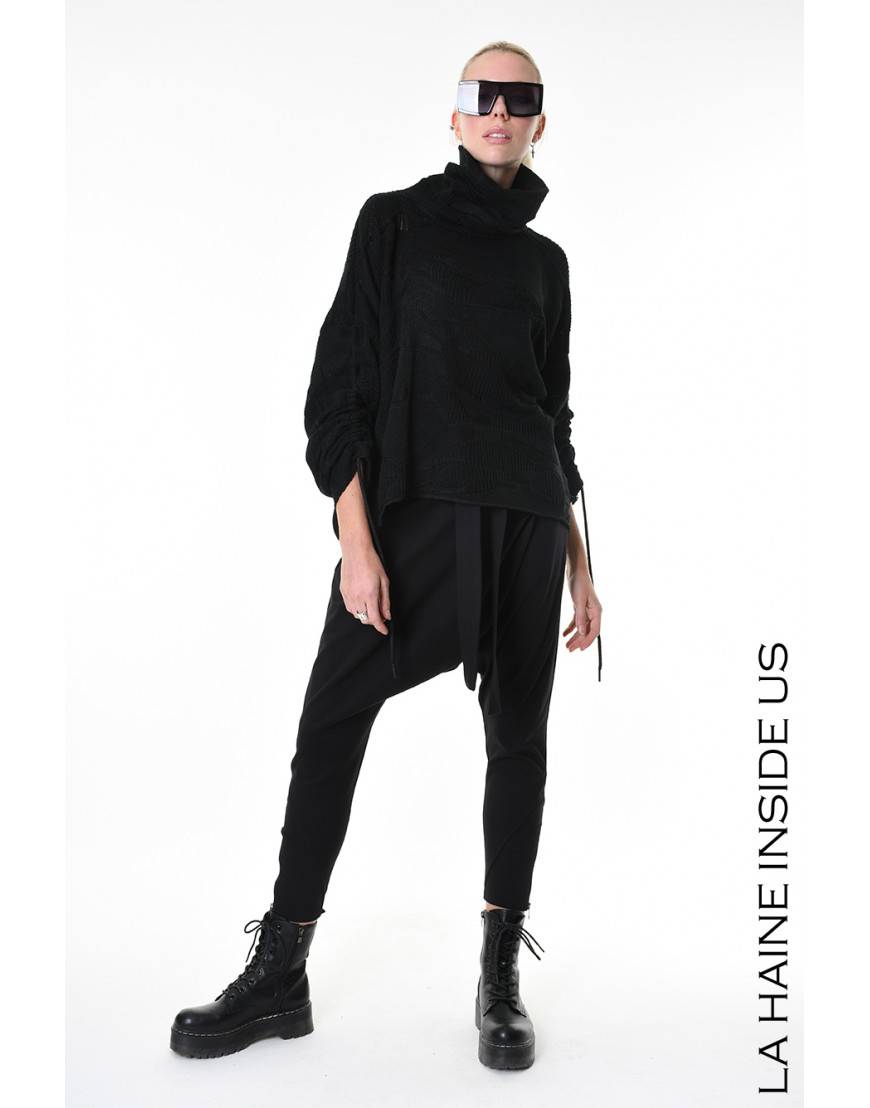 La haine inside us 4M LW891 MAGLIA Nero Offerta speciale della fabbrica