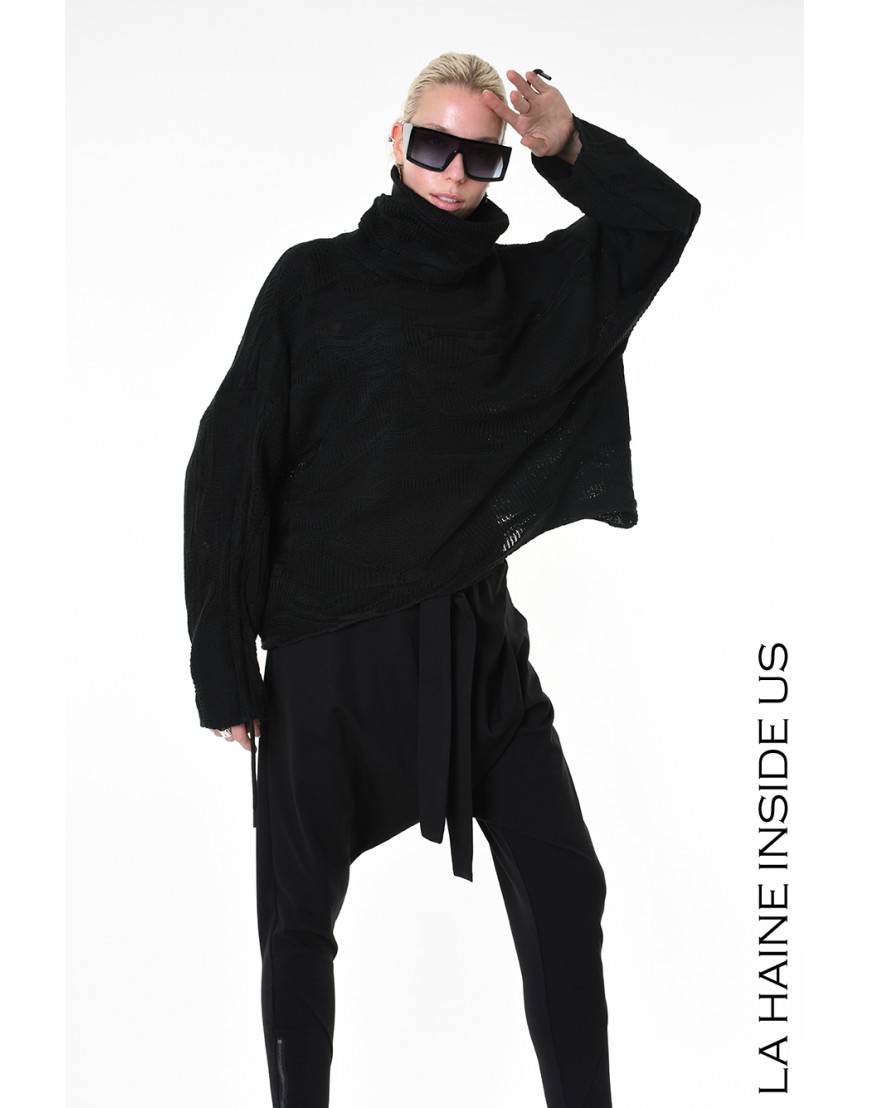 La haine inside us 4M LW891 MAGLIA Nero Offerta speciale della fabbrica