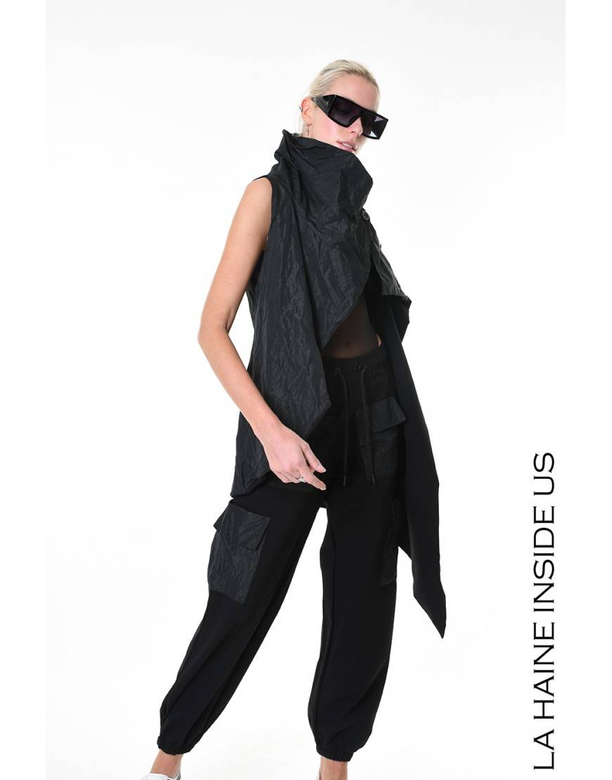 La haine inside us 4M LW946 GILET Nero Discount Store per i nuovi prodotti