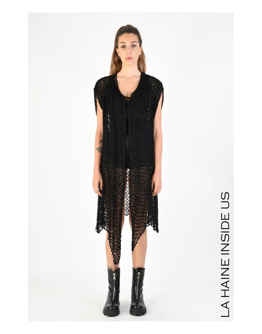 La haine inside us 4J LW775 CARDIGAN UNISEX D Nero Promozione