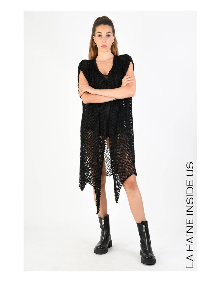 La haine inside us 4J LW775 CARDIGAN UNISEX D Nero Promozione