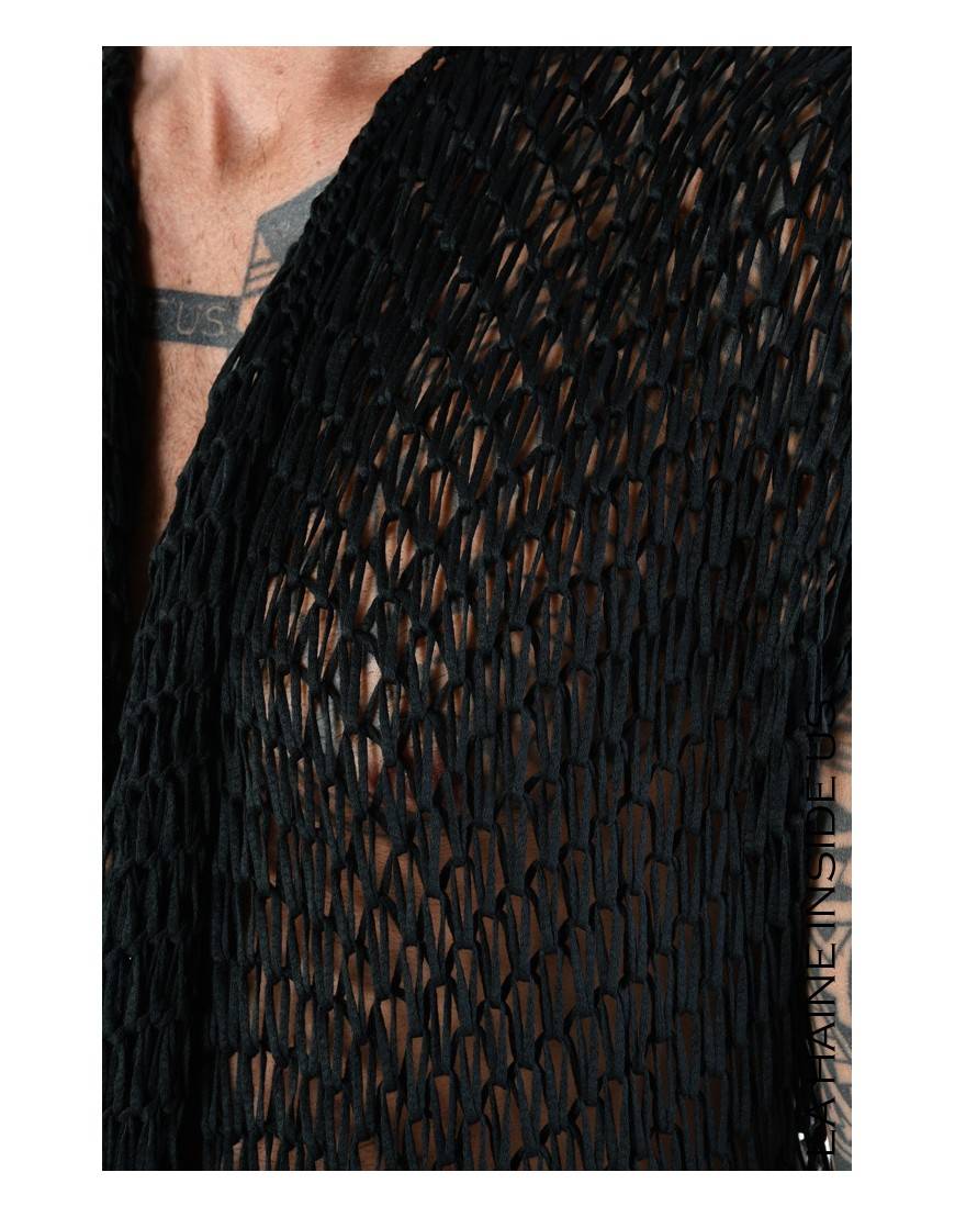La haine inside us 4J LW775 CARDIGAN UNISEX U Nero Spedizione Gratuita