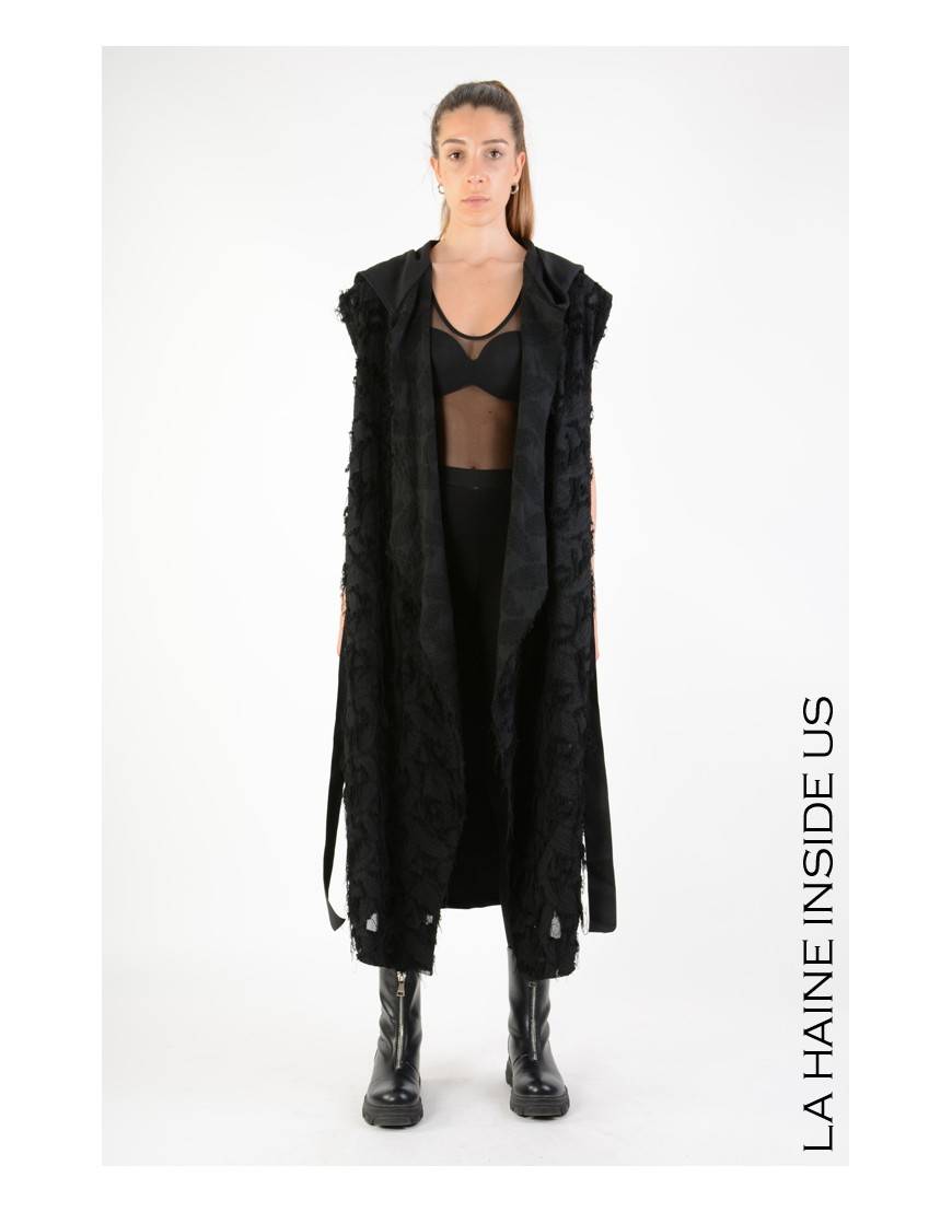 La haine inside us 4M LW624 GILET UNISEX D Nero Pezzi Unici