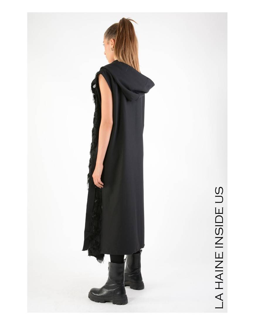 La haine inside us 4M LW624 GILET UNISEX D Nero Pezzi Unici