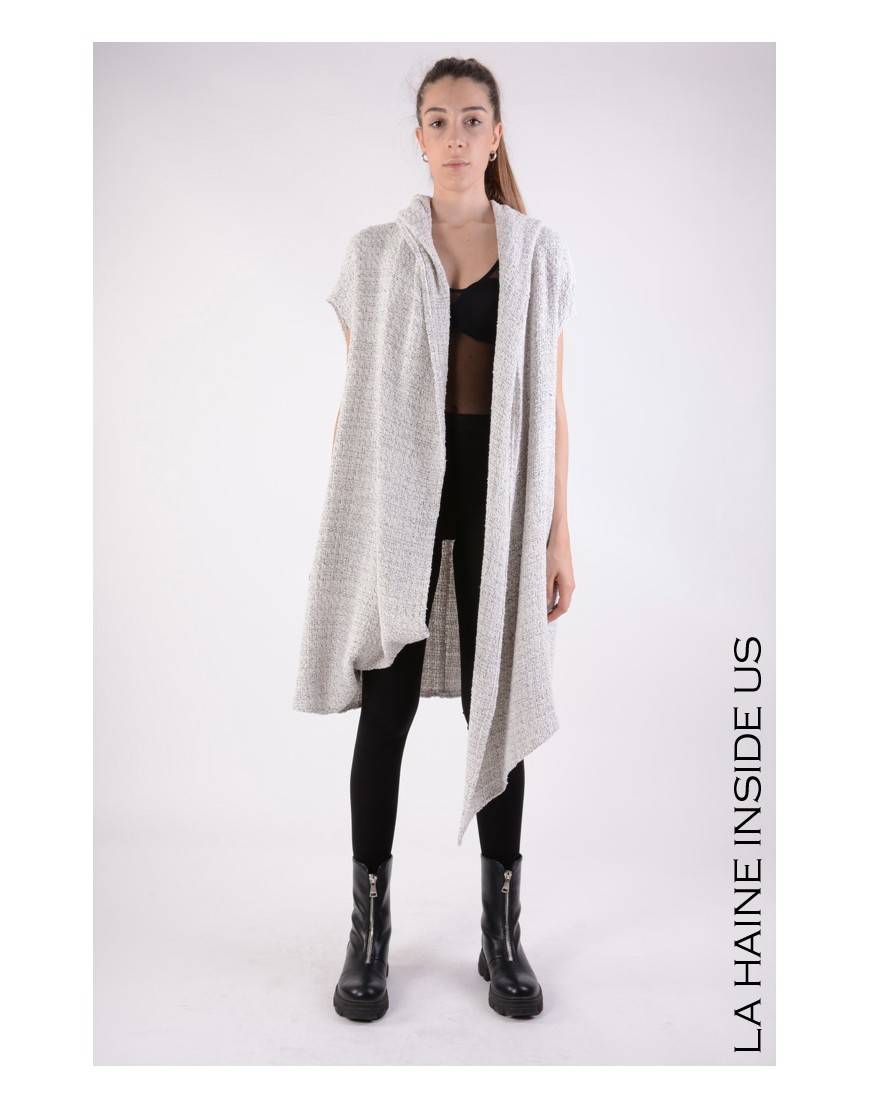 La haine inside us 4M LW676 CARDIGAN UNISEX D Bianco Promozione Limitata