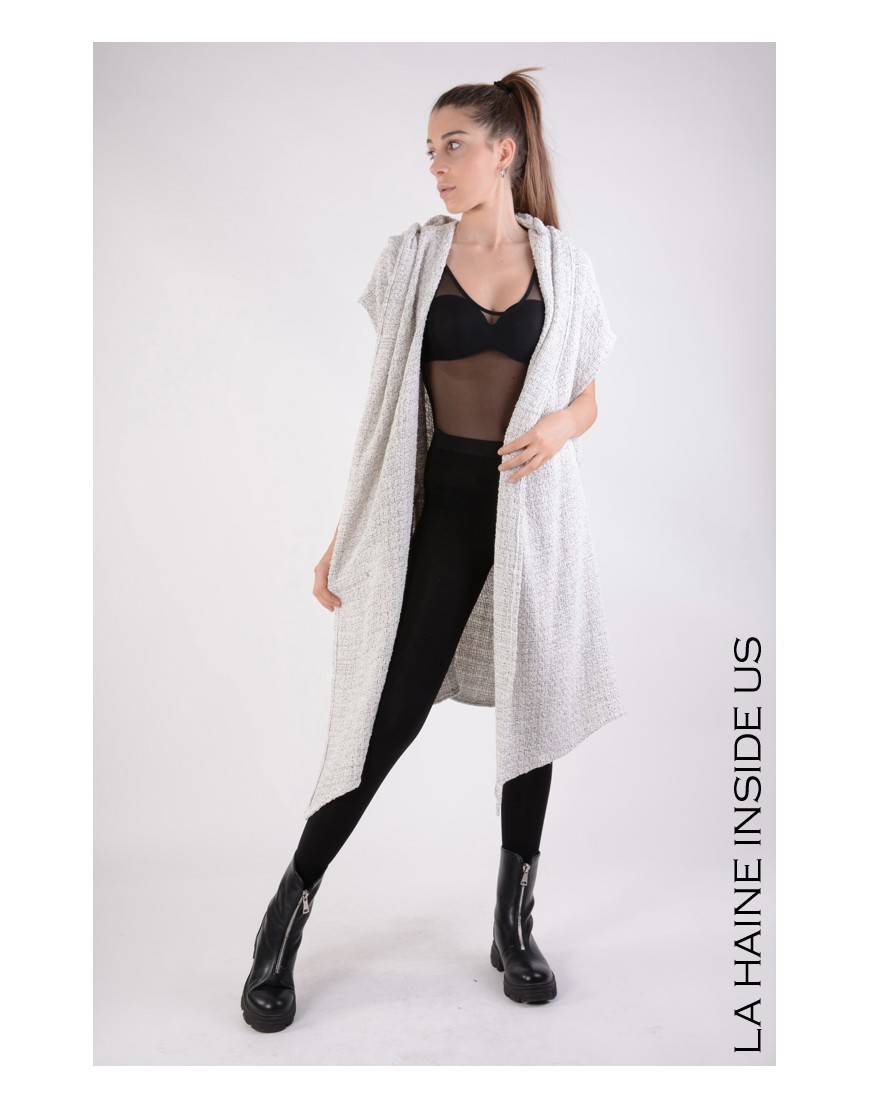 La haine inside us 4M LW676 CARDIGAN UNISEX D Bianco Promozione Limitata