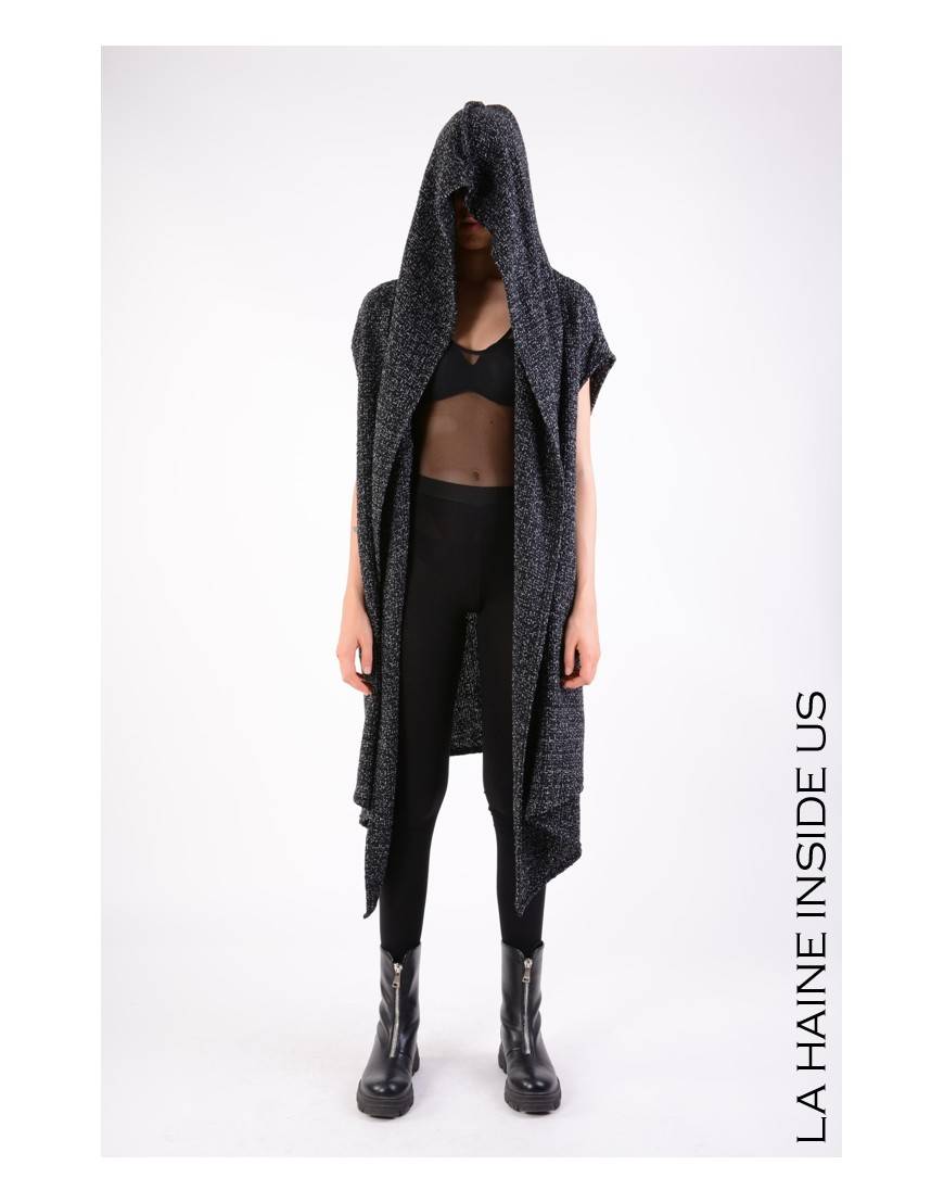 La haine inside us 4M LW676 CARDIGAN UNISEX D Nero Fino Al -60%