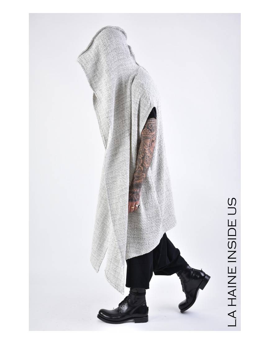 La haine inside us 4M LW676 CARDIGAN UNISEX U Bianco Shopping Online