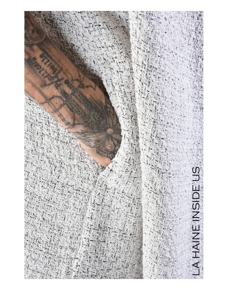 La haine inside us 4M LW676 CARDIGAN UNISEX U Bianco Shopping Online
