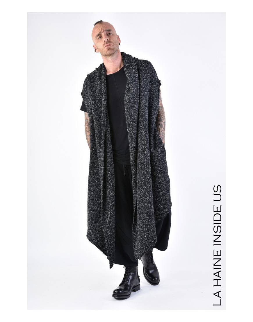 La haine inside us 4M LW676 CARDIGAN UNISEX U Nero Affare Del Giorno