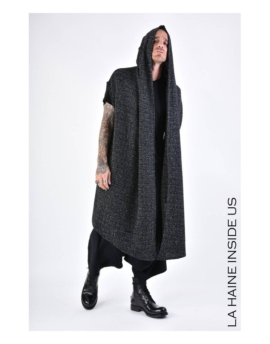 La haine inside us 4M LW676 CARDIGAN UNISEX U Nero Affare Del Giorno