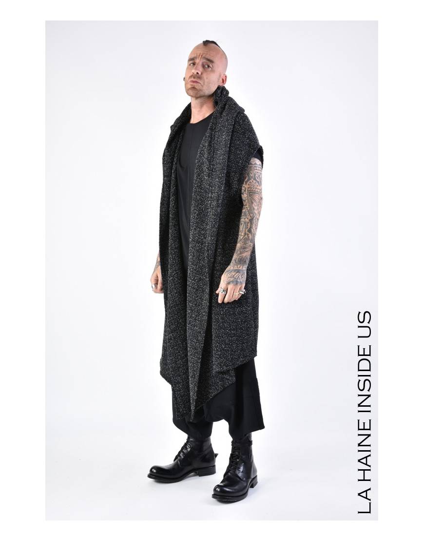 La haine inside us 4M LW676 CARDIGAN UNISEX U Nero Affare Del Giorno