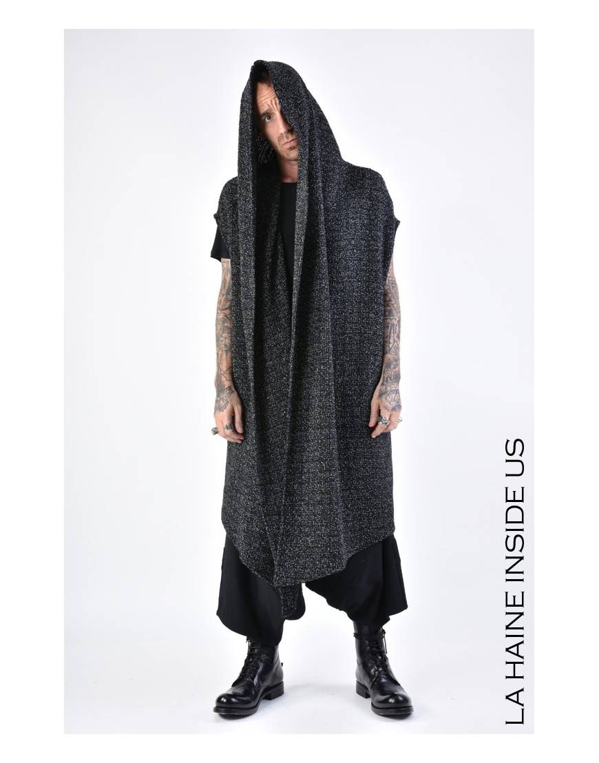 La haine inside us 4M LW676 CARDIGAN UNISEX U Nero Affare Del Giorno