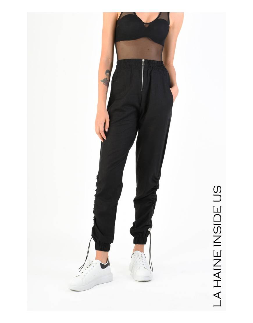 La haine inside us 4M LW755 PANTALONE Nero