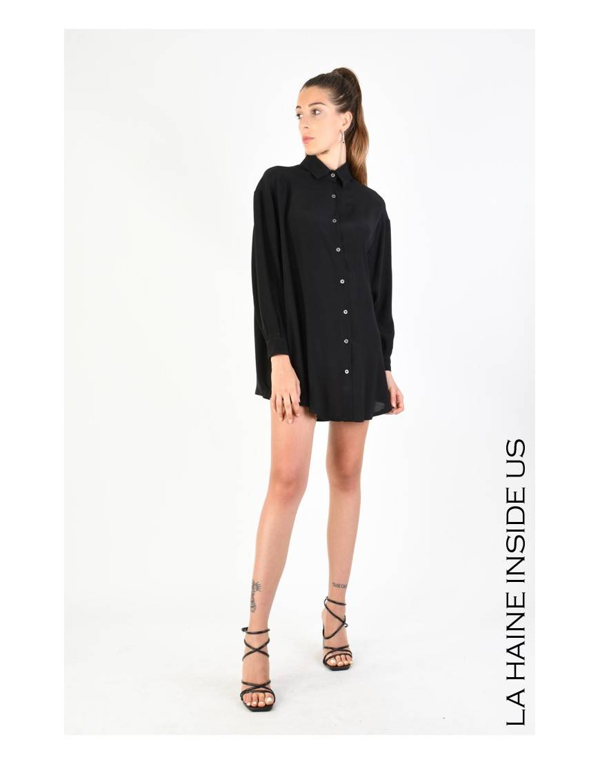 La haine inside us 4V LW754 CAMICIA Nero Vendite Flash
