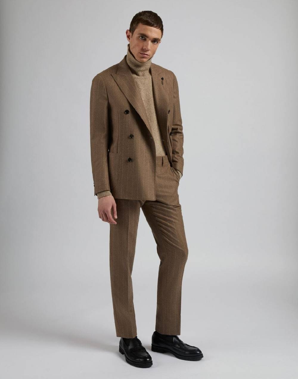 Lardini Maglia dolcevita beige in 100% puro cashmere biagioli titolo 2/11 I Più Venduti