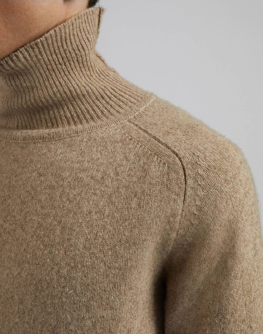 Lardini Maglia dolcevita beige in 100% puro cashmere biagioli titolo 2/11 I Più Venduti