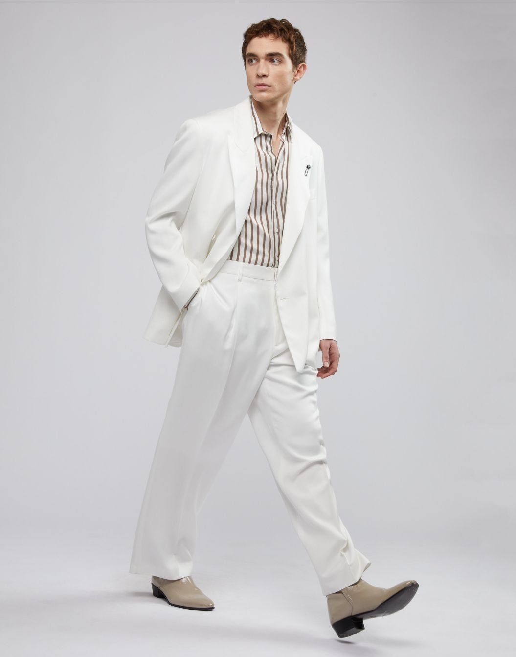 Lardini Camicia in seta con disegno riga Comprane uno, ottenene uno gratis