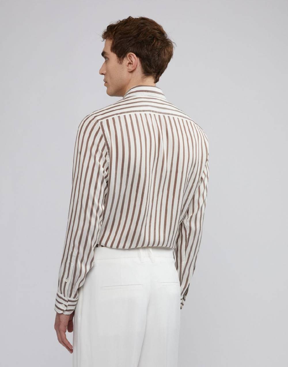 Lardini Camicia in seta con disegno riga Comprane uno, ottenene uno gratis