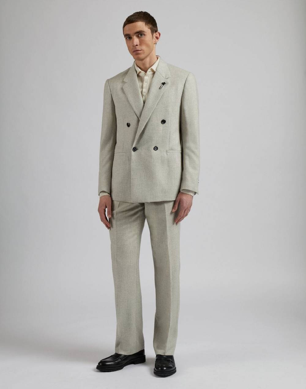 Lardini Abito linea feeling in cashmere light-flannel color panna Sconti questo mese