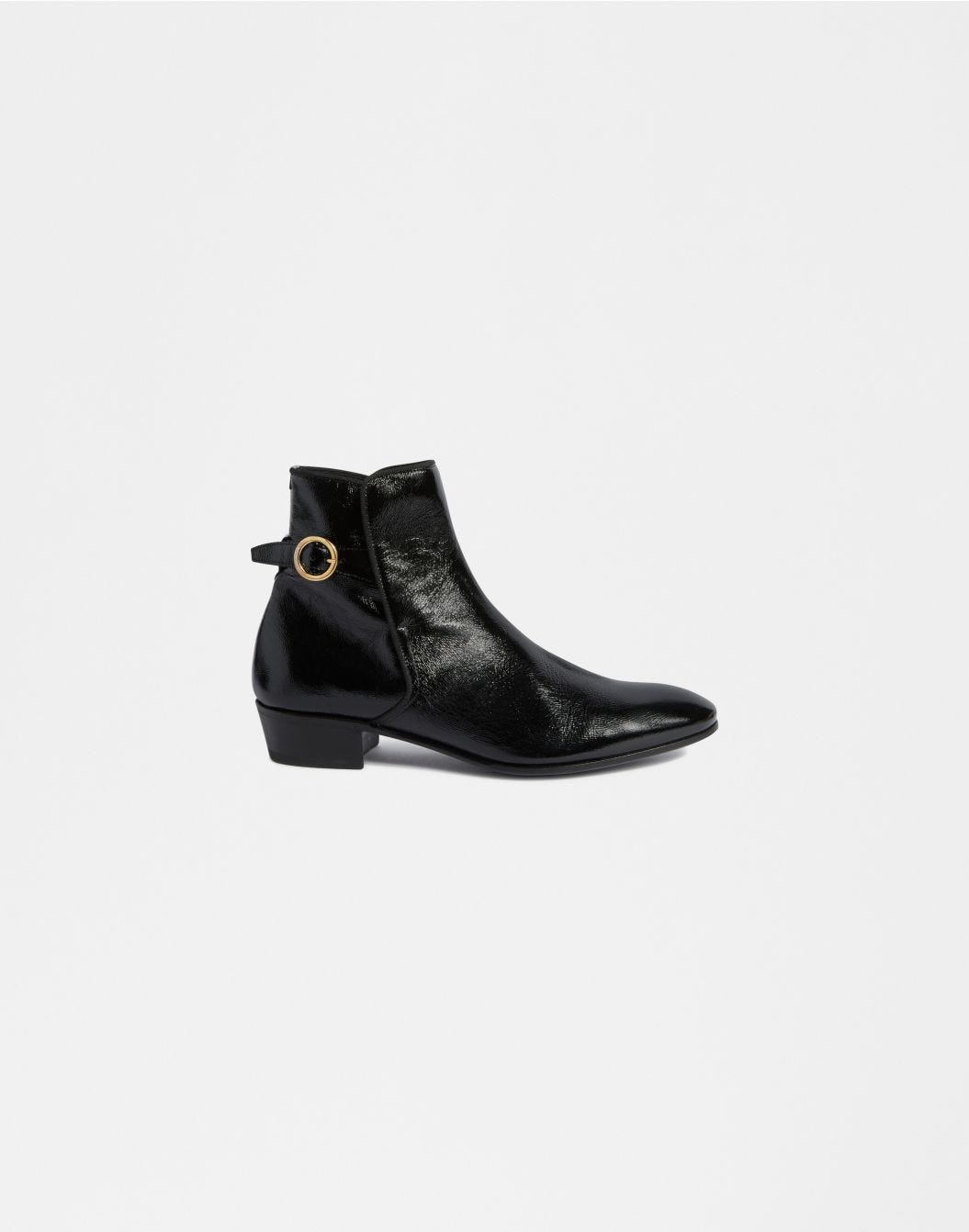 Lardini Stivaletto nero in pelle verniciata naplack In Linea