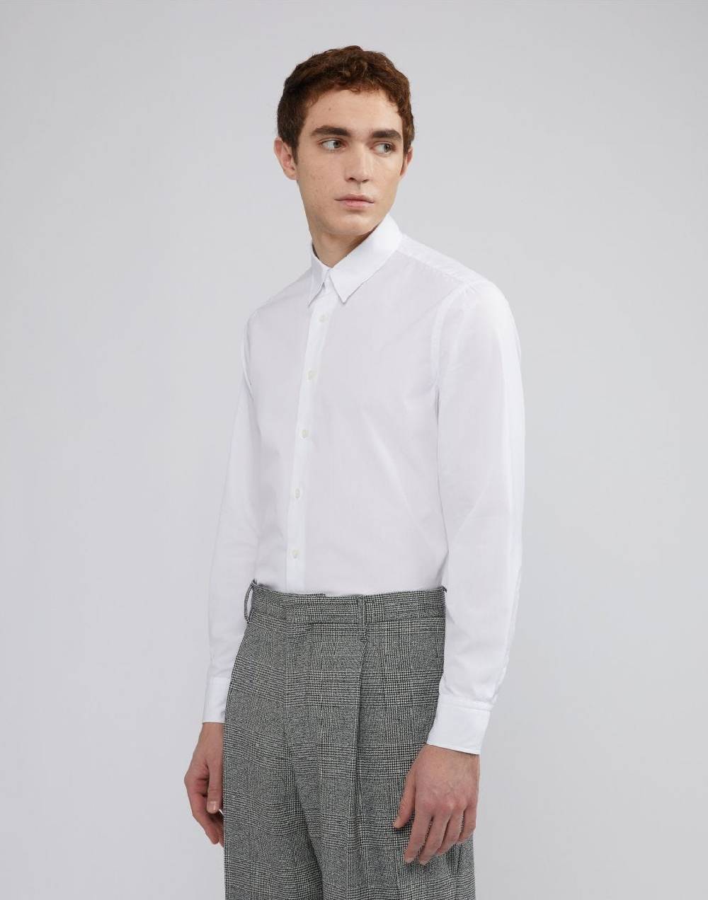 Lardini Camicia bianca in popeline di cotone Vendita